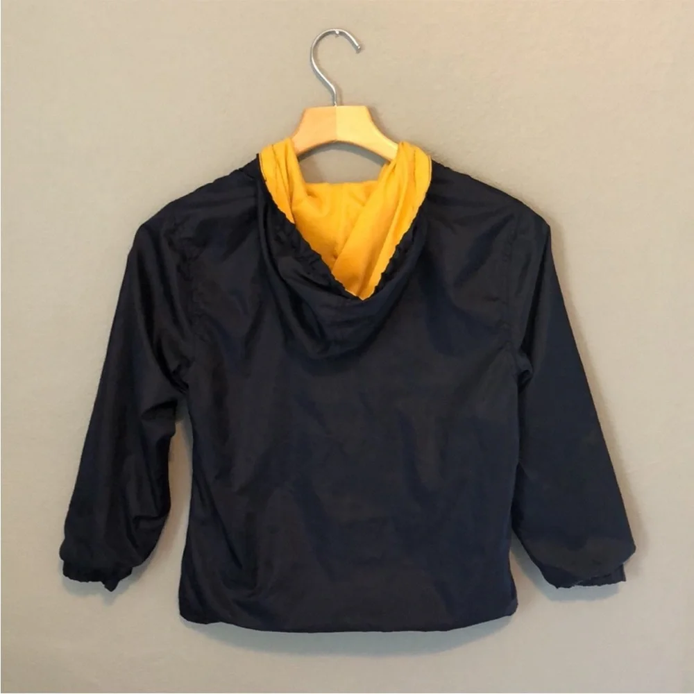 Gymboree Boys Navy Hooded Windbreaker Jacket Size Medium (7/8)